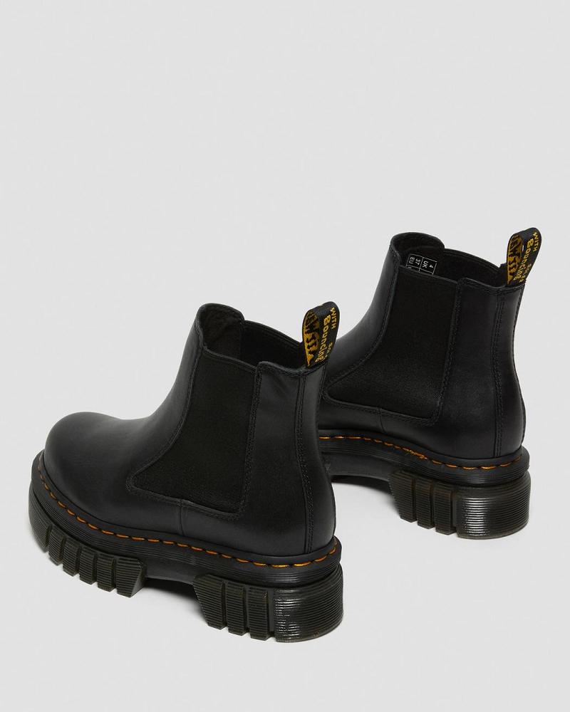 Dr Martens Audrick Nappa Leren Platform Enkellaars Heren Zwart | NL 36EBC